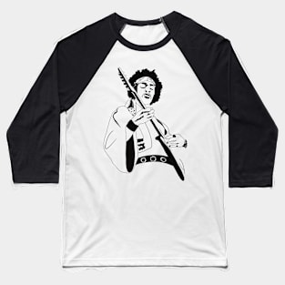 Jimi Hendrix Fan Artwork Baseball T-Shirt